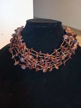 Handcrafted Bohemian Haldu Stationed Beaded Necklace